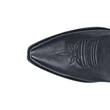 Dan Post Womens Jilted Embroidered Snip Toe Dress Boots Over the Knee High Heel 3" & Up - Black - Size 8 M