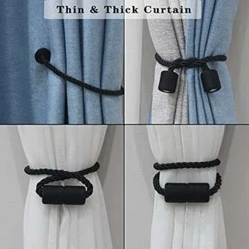Strong Magnetic Curtain Tiebacks - Elegant Modern Design