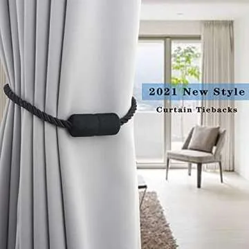 Strong Magnetic Curtain Tiebacks - Elegant Modern Design