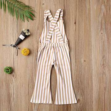 ZAXARRA Toddler Girls Bell-Bottom Jumpsuit Outfit