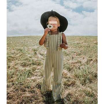 ZAXARRA Toddler Girls Bell-Bottom Jumpsuit Outfit