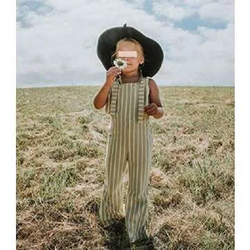 ZAXARRA Toddler Girls Bell-Bottom Jumpsuit Outfit