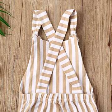 ZAXARRA Toddler Girls Bell-Bottom Jumpsuit Outfit