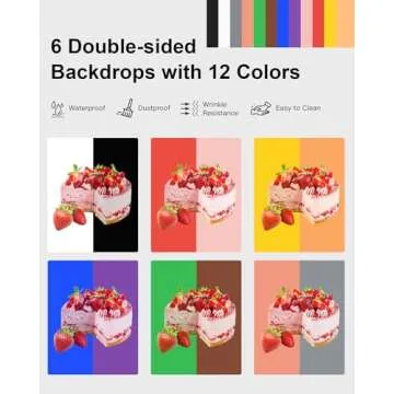 PULUZ Light Box Photography, 20x20 inch Large Photo Light Box with 200 LED Beads, CRI >95, Professional Portable Photo Booth Shooting Tent Kit with 12 Color Backdrops for Product Photography