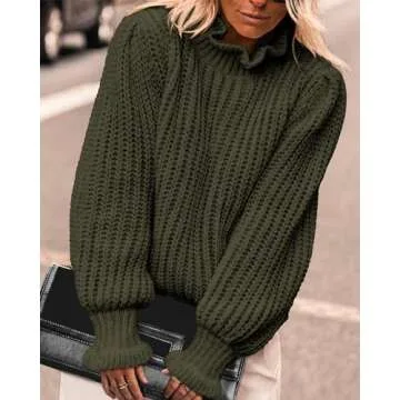 KIRUNDO Women's Trendy Turtleneck Sweater for Fall