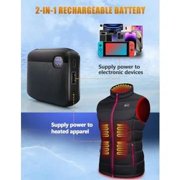 Lightweight Heated Vest for Women with 10000mAh Battery