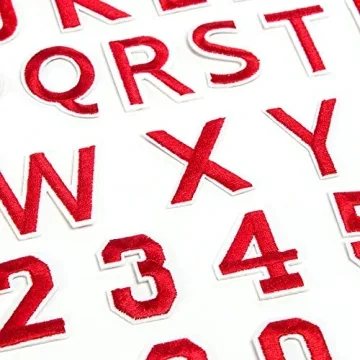 Harsgs 72 PCS Iron on Letters Numbers Embroidered Patches