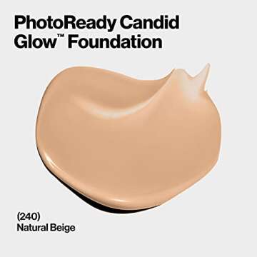 Revlon Liquid Foundation, Photo Ready Candid Glow Face Makeup for Sensitive and Dry Skin, Longwear S...