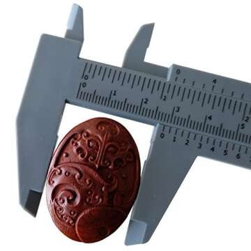 Double Scale Plastic Vernier Caliper,5 Pcs 5 Colors,6Inchs 150mm,Length Measuring Tool for Carpentry...