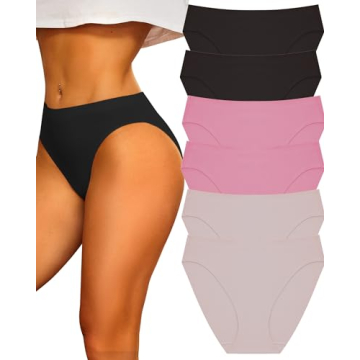 FINETOO Seamless Women’s Bikini Underwear - 5 Pack Comfort