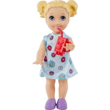 Barbie Careers Playset, Teacher Set with Blonde Fashion Doll, 1 Brunette Toddler Small Doll, Furniture & Accessories
