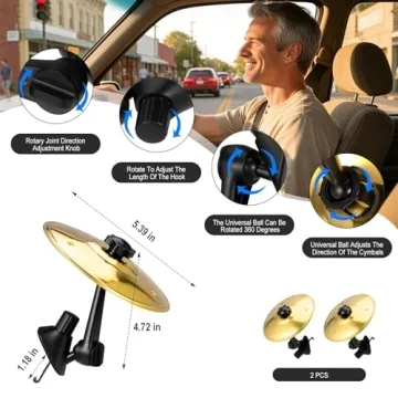 2 Pcs Car Cymbal Air Vent: Mini Drum Cymbals for All Vehicles!
