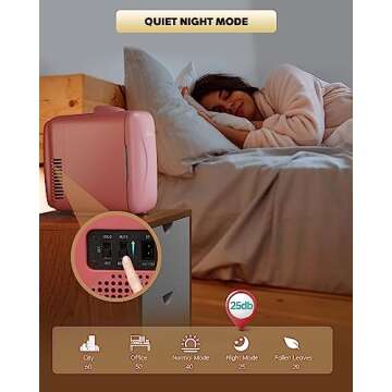 BEICHEN Mini Fridge [Upgrade], Small Fridge Rapid Cooling 4 Liter/6 Cans Skincare Fridge, Cooler and Warmer Refrigerators for Bedroom, Cosmetics, Office and Car (Pink)