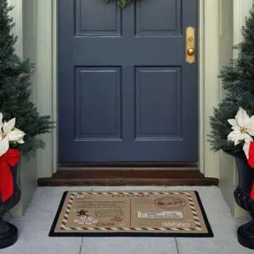 Ruggable Washable Front Entryway 2x3 Welcome Door Mat, Neutral, Premium Doormat for Indoor Outdoor E...