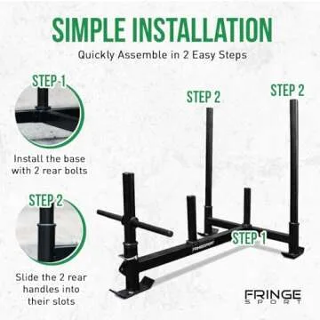 FringSport Econ V2 Prowler Weight Sled for Training - 450 lb Capacity Workout Sled with Replaceable Feet, High & Low Handles, Metal Skis for Extra Resistance - Easy Storage sled Pull and Push