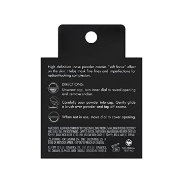 e.l.f. High Definition Powder, Loose Powder, Lightweight, Long-Lasting, Creates Soft Focus Effect, Masks Fine Lines & Imperfections, 0.28 Oz, Soft Luminance