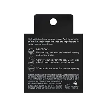 e.l.f. High Definition Powder, Loose Powder, Lightweight, Long-Lasting, Creates Soft Focus Effect, Masks Fine Lines & Imperfections, 0.28 Oz, Soft Luminance