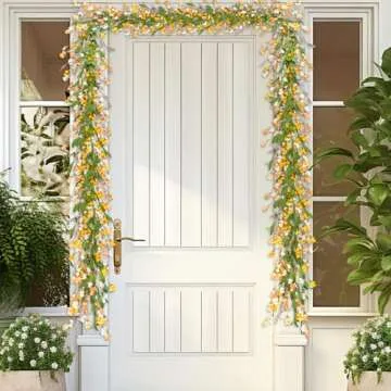 Artgar 6Ft Flower Garland for Home Indoor Outdoor Decor