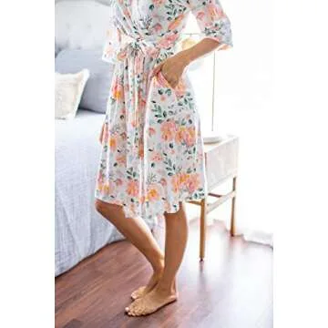 Baby Be Mine Maternity Labor Delivery Nursing Robe Hospital Bag Must Have (S/M pre Pregnancy 4-10, Mila)