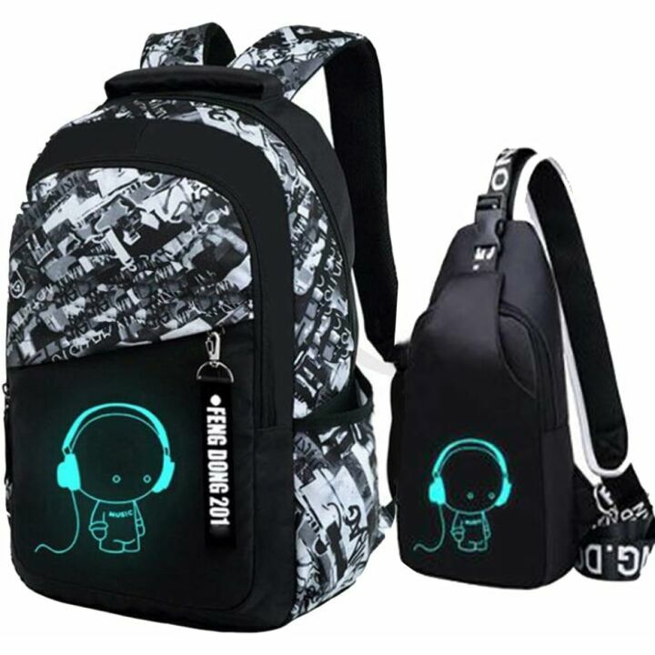 Asge Teen Boys Print School Backpack - Stylish & Functional