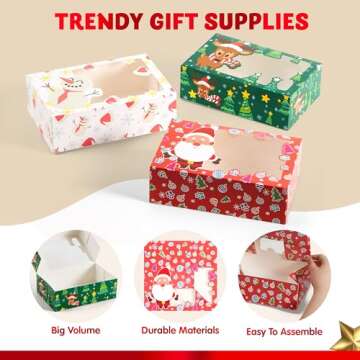 JOYIN Christmas Foil Treats Gift Box Set - 24 PCS