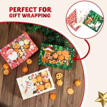 JOYIN Christmas Foil Treats Gift Box Set - 24 PCS