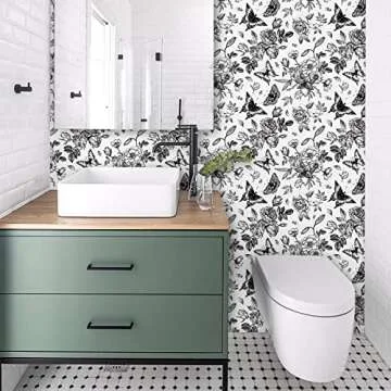 VaryPaper Vintage Floral Peel and Stick Wallpaper 17.7x315