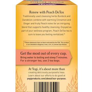 Yogi Tea - Peach DeTox Tea (6 Pack) - Healthy Cleansing Formula with Traditional Ayurvedic Herbs - C...