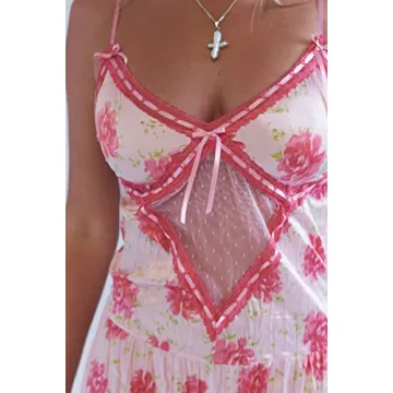 Trendy Y2K Floral Spaghetti Strap Mini Dress