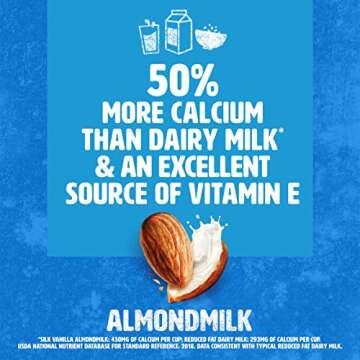 Silk Almond Milk Vanilla - Dairy-Free, Shelf-Stable, Non-GMO