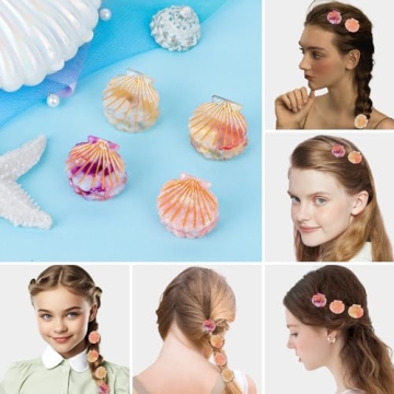 YARIEW Seashell Mini Hair Claw Clips for Stylish Hairstyles