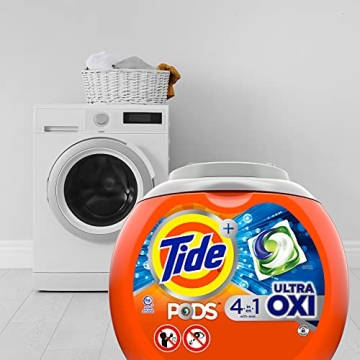 Tide PODS 4 in 1 Ultra Oxi Laundry Detergent Soap Pods