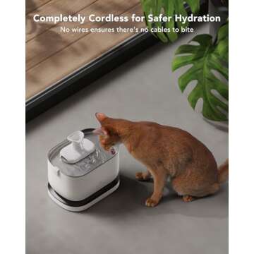PETLIBRO Cat Water Fountain - Cordless 2.5L Battery Operated