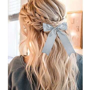 TONIFUL 4 Inch Wide Silver Solid Satin Ribbon 22yd Fabric Large Ribbon for Cutting Ceremony Grand Opening Chair Sashes Table Hair Bows Floral Sewing Craft Gift Wrapping Wedding Party Decoration