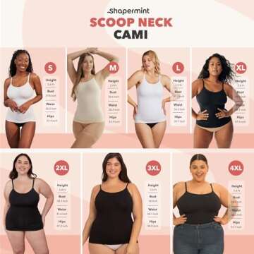 Shapermint Womens Scoop Neck Cami  - All-Day Shapewear