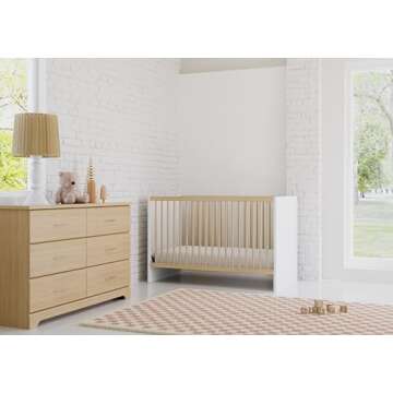 Storkcraft Brookside 6 Drawer Double Dresser (Driftwood) – Dresser For Nursery, 6 Drawer Dresser, ...
