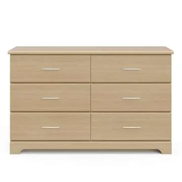 Storkcraft Brookside 6 Drawer Double Dresser (Driftwood) – Dresser For Nursery, 6 Drawer Dresser, Kids Dresser, Nursery Dresser Drawer Organizer, Chest of Drawers