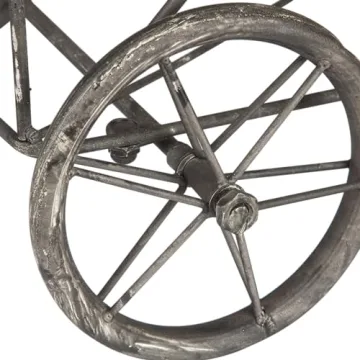 Creative Co-op Vintage Metal Basket Cart with Wheels