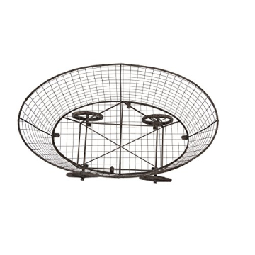 Creative Co-op Vintage Metal Basket Cart with Wheels