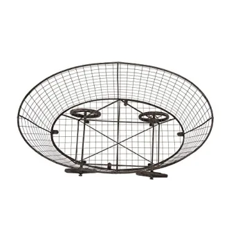 Creative Co-op Vintage Metal Basket Cart with Wheels