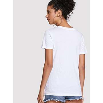 Milumia Women's Lip Print Short Sleeve Tee - Stylish & Fun