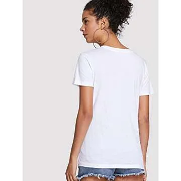 Milumia Women's Lip Print Short Sleeve Tee - Stylish & Fun