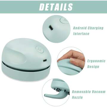 Mini USB Desktop Vacuum Cleaner for Easy Cleaning