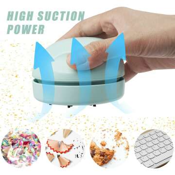 Mini USB Desktop Vacuum Cleaner for Easy Cleaning