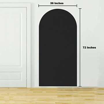 Arch Wall Decal Texture Black Total Abstract New Asphalt Stucco Concrete Tar Sandpaper Peel and Stick Wallpaper Self-Adhesive Removable Wall Sticker Mural Wall Decor for Living Room Bedroom Nursery