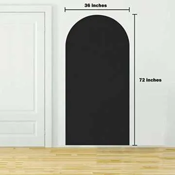 Arch Wall Decal Texture Black Total Abstract New Asphalt Stucco Concrete Tar Sandpaper Peel and Stick Wallpaper Self-Adhesive Removable Wall Sticker Mural Wall Decor for Living Room Bedroom Nursery
