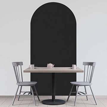 Arch Wall Decal Texture Black Total Abstract New Asphalt Stucco Concrete Tar Sandpaper Peel and Stick Wallpaper Self-Adhesive Removable Wall Sticker Mural Wall Decor for Living Room Bedroom Nursery