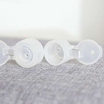 Onwon 6 Pcs 30 ml/1 oz Empty Plastic Sample Travel Size Plastic Empty Squeeze Bottle Container Jar Pot Vial with Flip Lid Perfect for Emollient Water Shower Gel Emulsion Etc