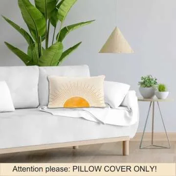 Soft Flannel Abstract Sunrise Pillow Cover | 12x20 Inch