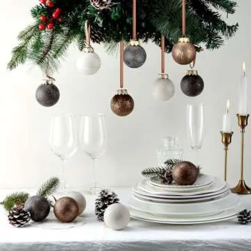 Yunlly 12 Vintage Copper Christmas Ornaments for Home